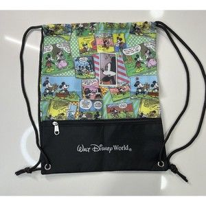 Disney Mickey and Minnie comics cinch bag NWOT 13” X 17”
